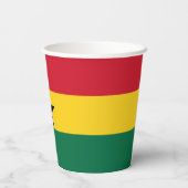 Gobelets En Papier Drapeau du Ghana (Verso)