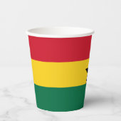 Gobelets En Papier Drapeau du Ghana (Recto)