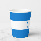 Gobelets En Papier Drapeau du Honduras (Recto)
