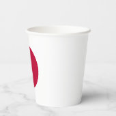 Gobelets En Papier Drapeau du Japon (Verso)