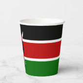 Gobelets En Papier Drapeau du Kenya (Verso)