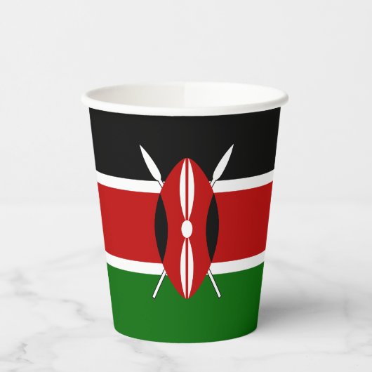 Gobelets En Papier Drapeau du Kenya (Gauche)