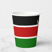 Gobelets En Papier Drapeau du Kenya (Recto)
