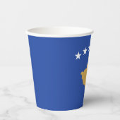 Gobelets En Papier Drapeau du Kosovo (Recto)