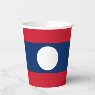 Gobelets En Papier Drapeau du Laos