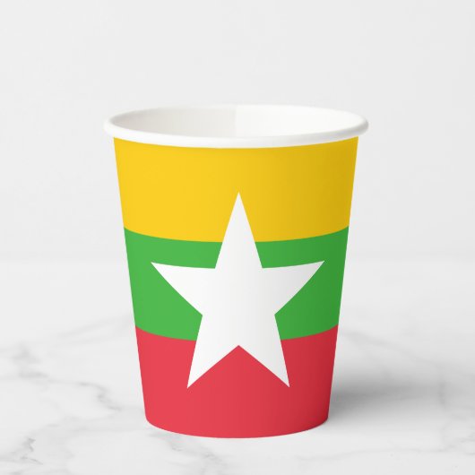 Gobelets En Papier Drapeau du Myanmar (Gauche)