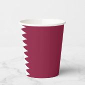 Gobelets En Papier Drapeau du Qatar (Gauche)