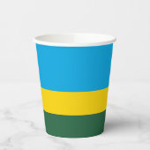 Gobelets En Papier Drapeau du Rwanda (Gauche)