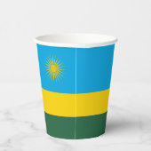 Gobelets En Papier Drapeau du Rwanda (Droite)