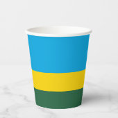 Gobelets En Papier Drapeau du Rwanda (Recto)