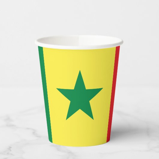 Gobelets En Papier Drapeau du Sénégal (Gauche)