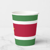 Gobelets En Papier Drapeau du Suriname (Verso)