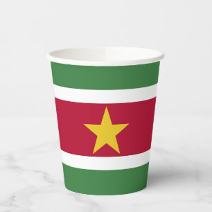 Gobelets En Papier Drapeau du Suriname
