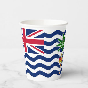 Gobelets En Papier Drapeau du Territoire britannique de l'océan Indie