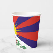 Gobelets En Papier Drapeau du Tibet libre (Verso)