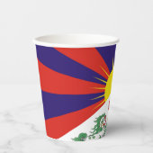 Gobelets En Papier Drapeau du Tibet libre (Recto)