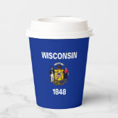 Gobelets En Papier Drapeau du Wisconsin (Verso)