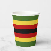 Gobelets En Papier drapeau du Zimbabwe (Verso)