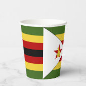 Gobelets En Papier drapeau du Zimbabwe (Droite)