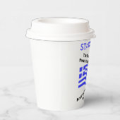 Gobelets En Papier Drapeau grec Hellas Sang et Ouzo et nom (Droite)