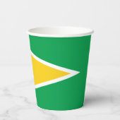 Gobelets En Papier Drapeau Guyana (Verso)
