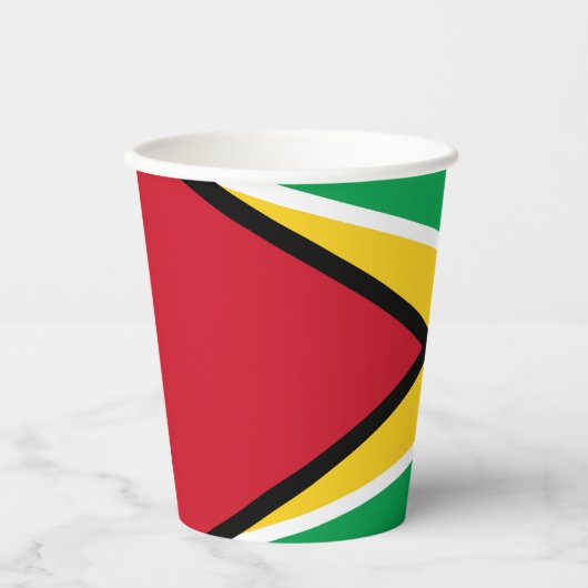 Gobelets En Papier Drapeau Guyana (Recto)