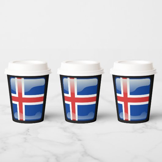 Gobelets En Papier Drapeau_Islande (Multi)