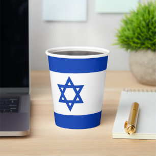 Gobelets En Papier Drapeau Israël