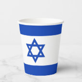 Gobelets En Papier Drapeau Israël (Recto)