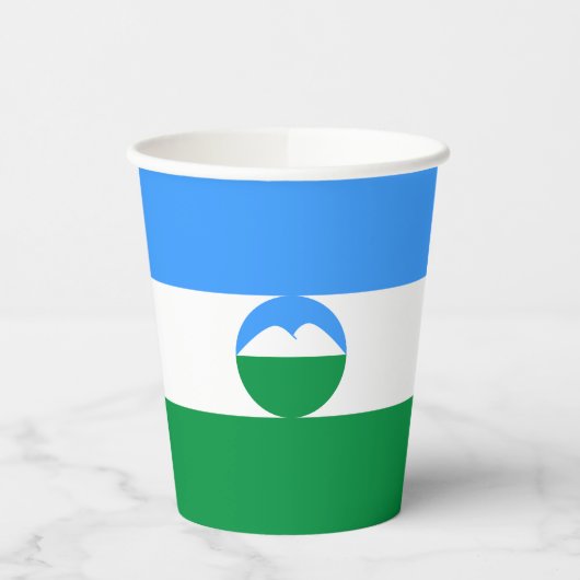 Gobelets En Papier Drapeau Kabardino Balkaria (Gauche)