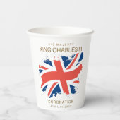 Gobelets En Papier Drapeau King Charles III Union Jack (Verso)