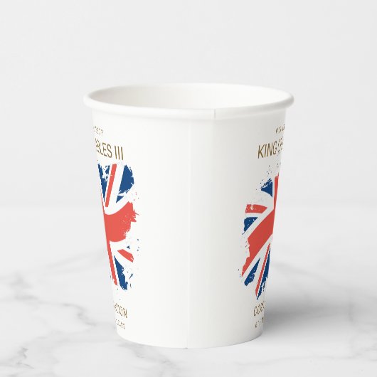 Gobelets En Papier Drapeau King Charles III Union Jack (Droite)