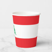 Gobelets En Papier Drapeau libanais (Verso)