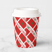 Gobelets En Papier Drapeau marocain avec votre nom (Droite)