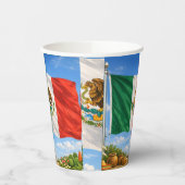 Gobelets En Papier Drapeau Mexicain (Gauche)