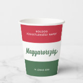 Gobelets En Papier Drapeau national de la fête de l'indépendance de l (Verso)