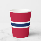 Gobelets En Papier Drapeau norvégien (Verso)