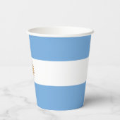 Gobelets En Papier Drapeau patriotique argentin (Verso)