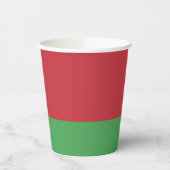 Gobelets En Papier Drapeau patriotique biélorusse (Gauche)