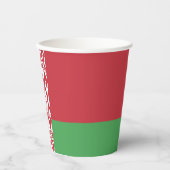 Gobelets En Papier Drapeau patriotique biélorusse (Recto)