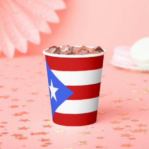Gobelets En Papier Drapeau Porto Rico