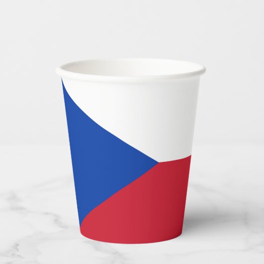 Gobelets En Papier Drapeau République tchèque (Recto)