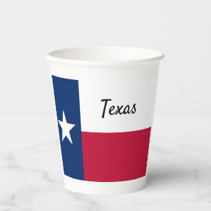 Gobelets En Papier Drapeau Texas
