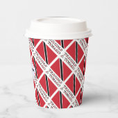 Gobelets En Papier Drapeau Trinité-et-Tobago Carrelé Personnalisé (Gauche)