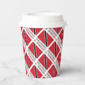 Gobelets En Papier Drapeau Trinité-et-Tobago Carrelé Personnalisé (Verso)