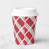 Gobelets En Papier Drapeau Trinité-et-Tobago Carrelé Personnalisé (Droite)