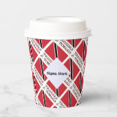 Gobelets En Papier Drapeau Trinité-et-Tobago Carrelé Personnalisé (Recto)