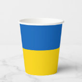Gobelets En Papier Drapeau ukrainien (Verso)