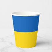 Gobelets En Papier Drapeau ukrainien (Recto)