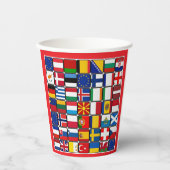 Gobelets En Papier Drapeaux internationaux (Recto)